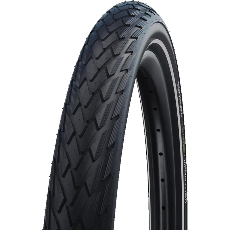 Schwalbe Green Marathon Wire Bead Hybrid Tyre 700x38c E-50 Reflective