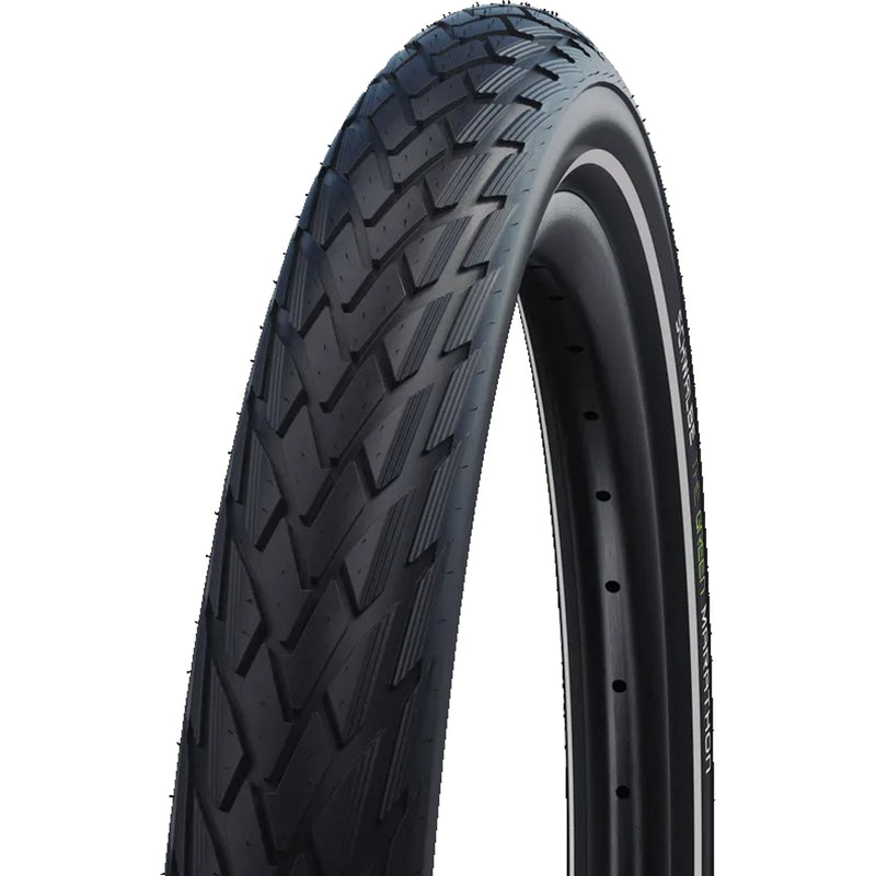 Schwalbe Green Marathon E-50 Wire Bead Hybrid Tyre 700 x 32c (28 x 1.25") Black/Reflective