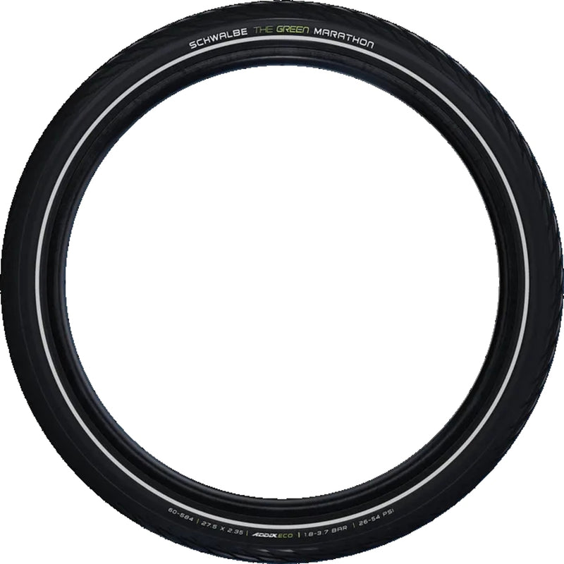 Schwalbe Green Marathon E-50 Wire Bead Hybrid Tyre 700 x 38c Black/Reflective