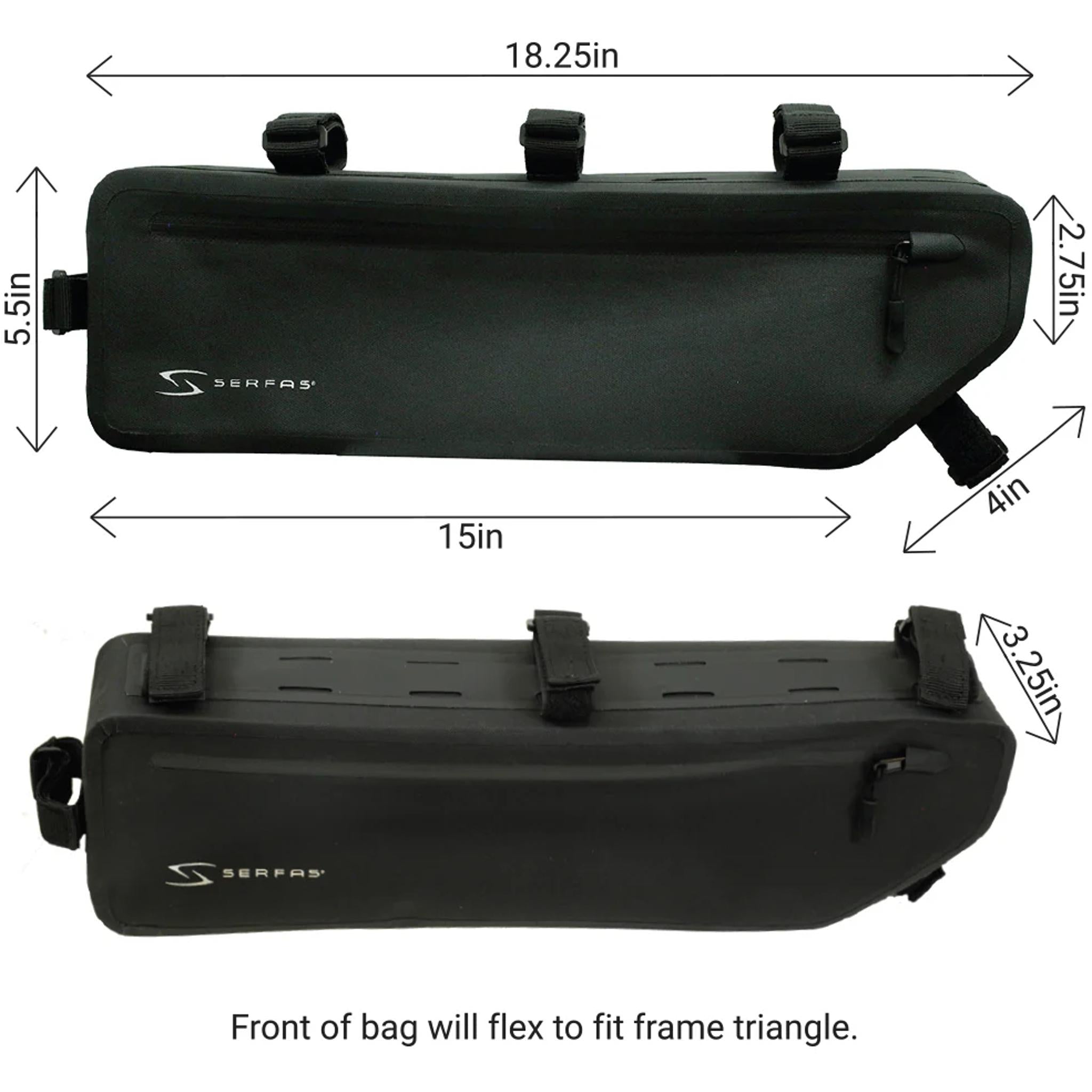 Serfas Waterproof Half-Frame Bag 2L Black