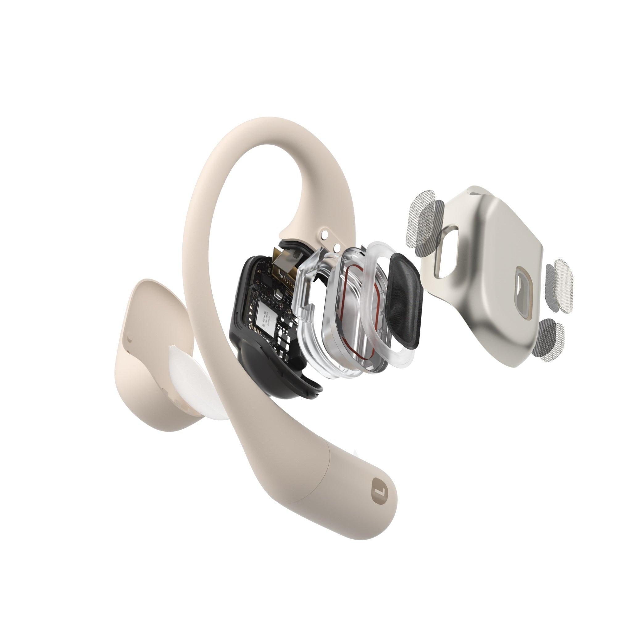 Shokz OpenFit True Wireless Bluetooth Headphones Beige – 99bikes.co.nz