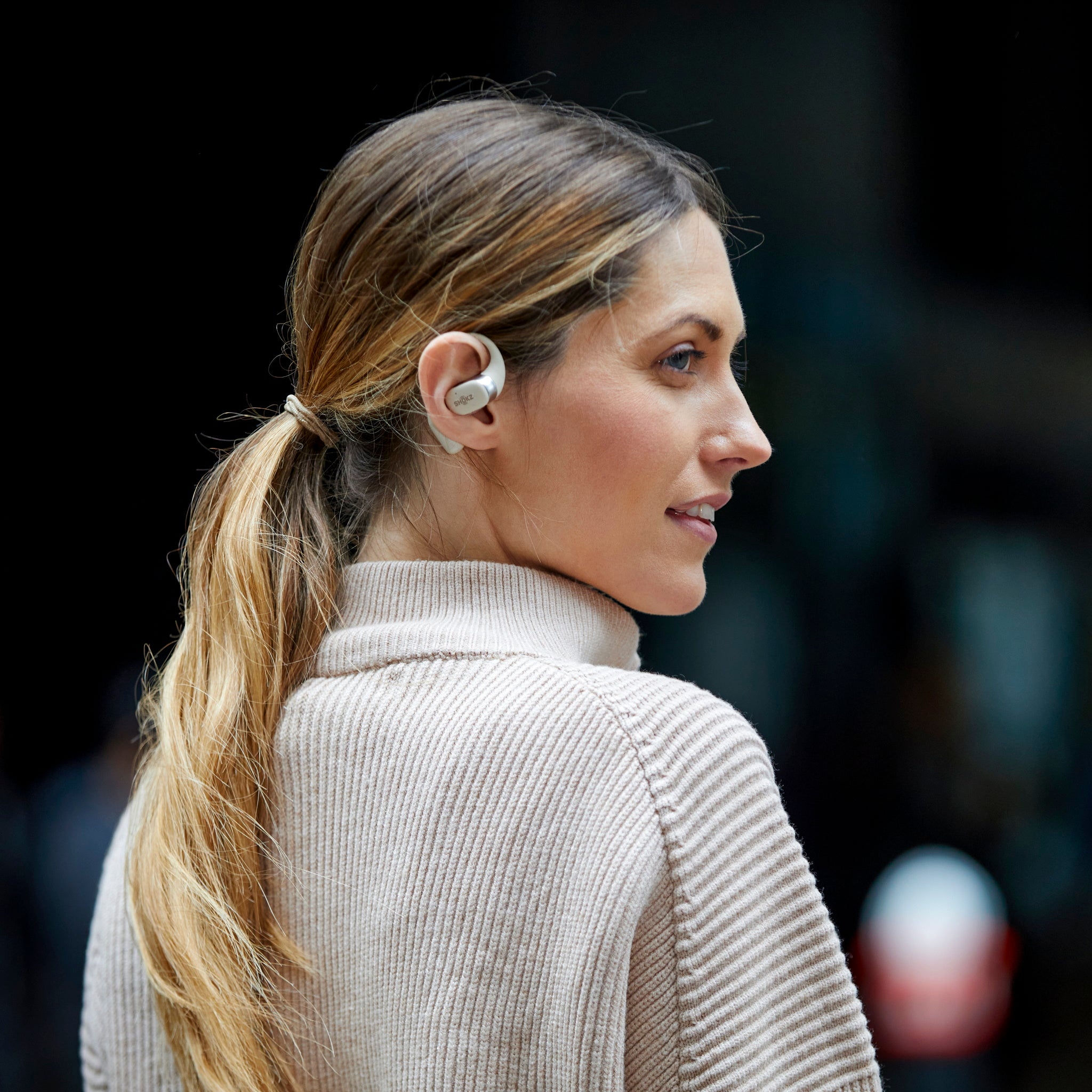 Shokz OpenFit True Wireless Bluetooth Headphones Beige – 99bikes.co.nz