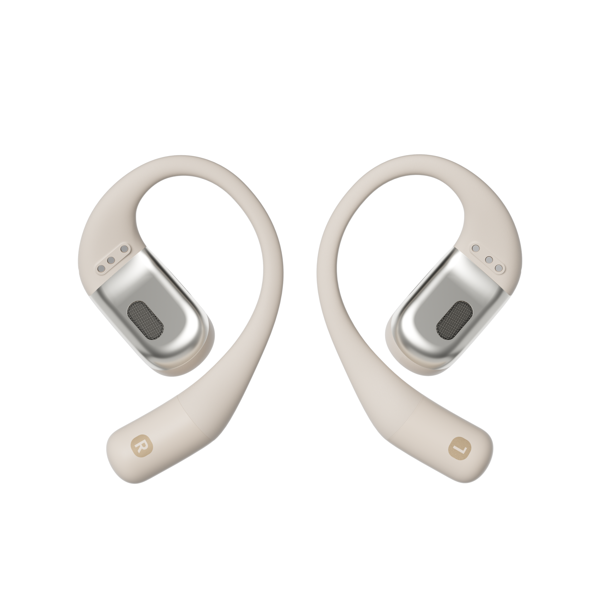 Shokz OpenFit True Wireless Bluetooth Headphones Beige