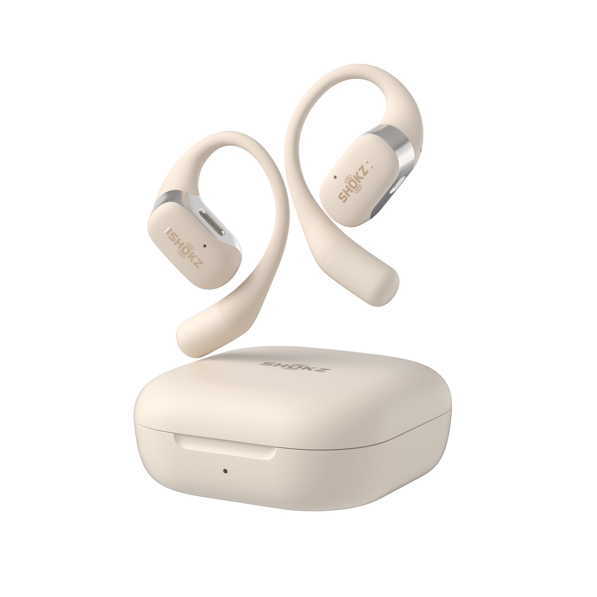 Shokz OPENFIT ベージュ Shokz OpenFit True Wireless Bluetooth Headphones Beige – 99bikes.co.nz
