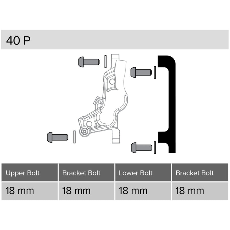 Sram Post Bracket 40P (Front 200mm / Rear 180mm)