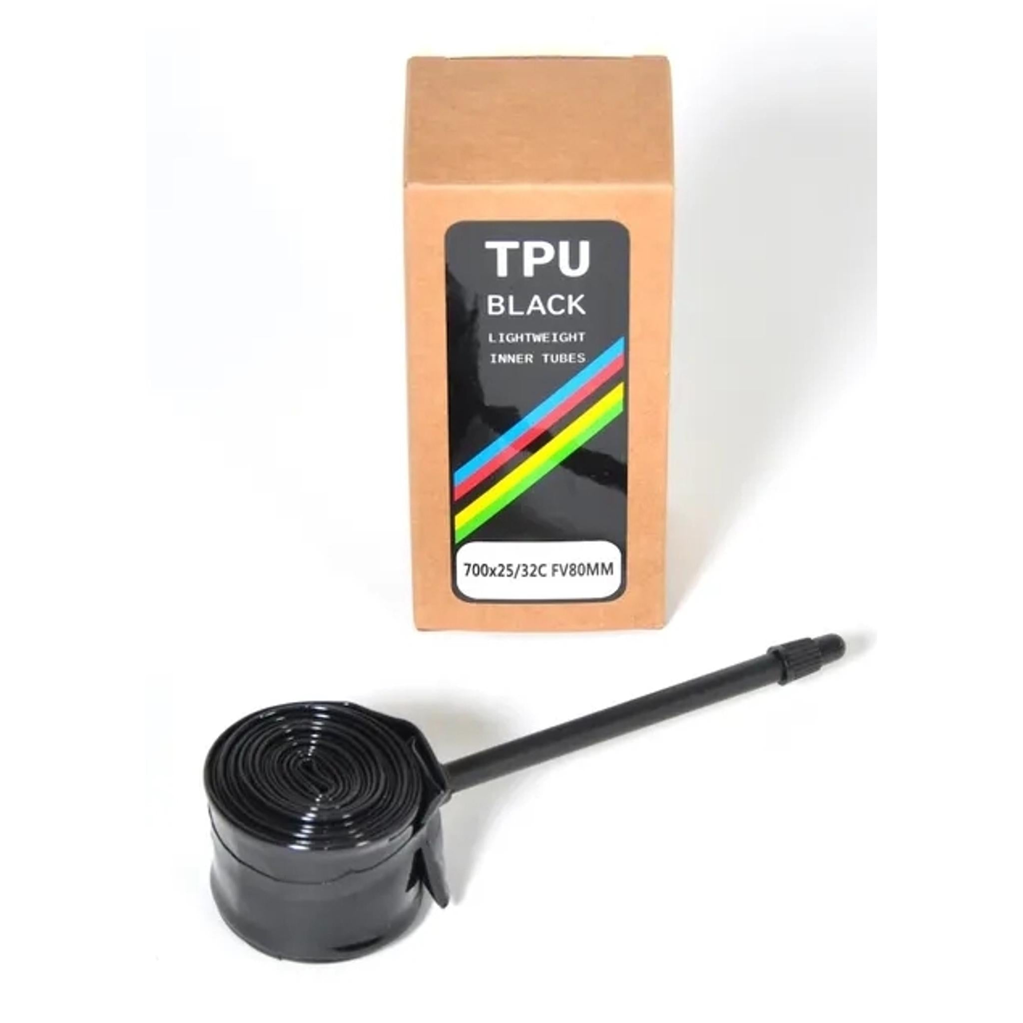 TPU Black Presta Valve Tube 700 x 25-32c 60mm Black