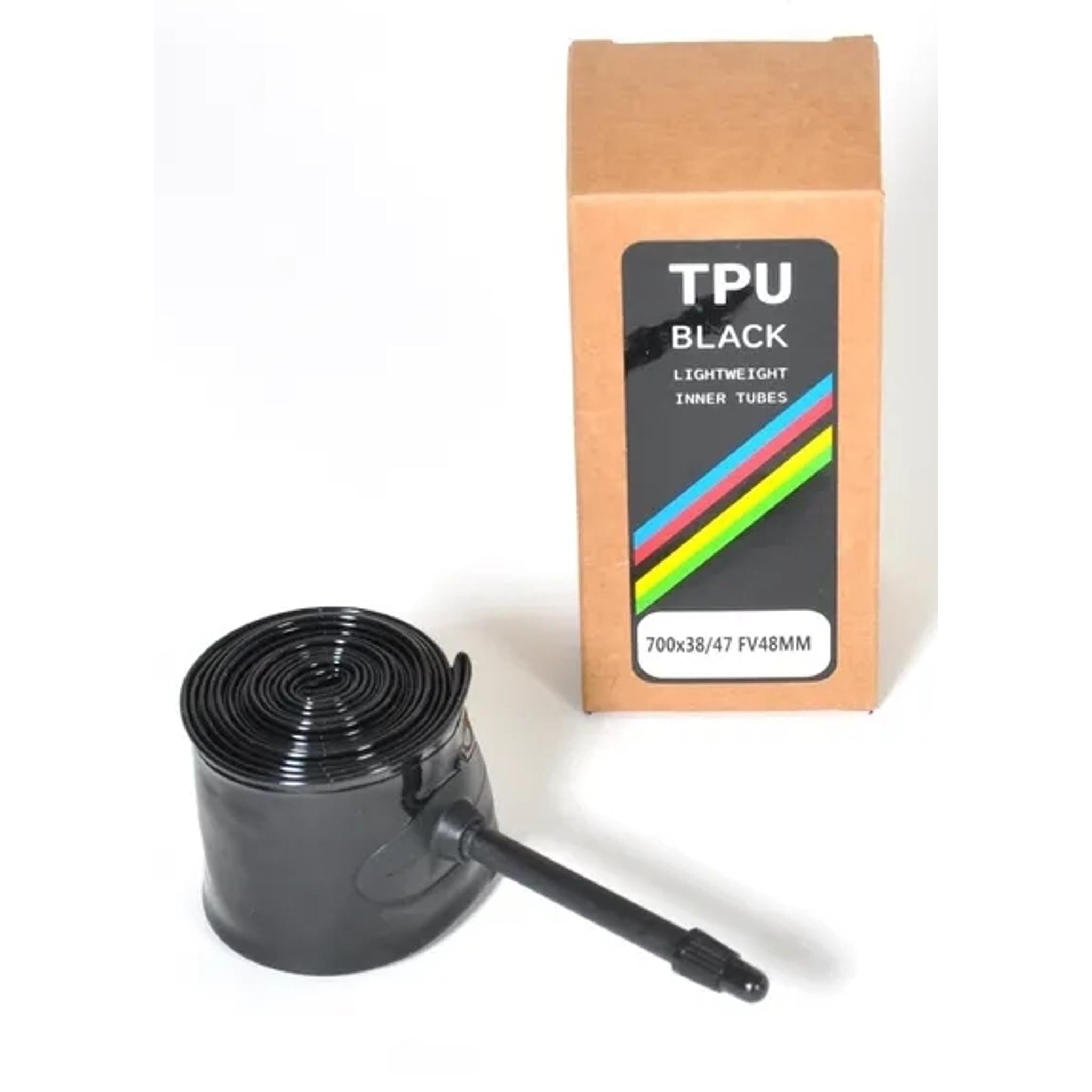 TPU Black Presta Valve Tube 700 x 38-47c 48mm Black