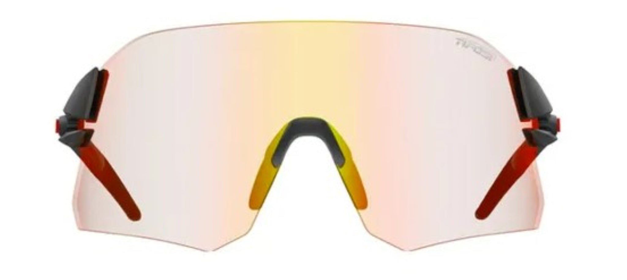 Tifosi Rail Cycling Glasses Matte Black/Clarion Red Fototec Lens