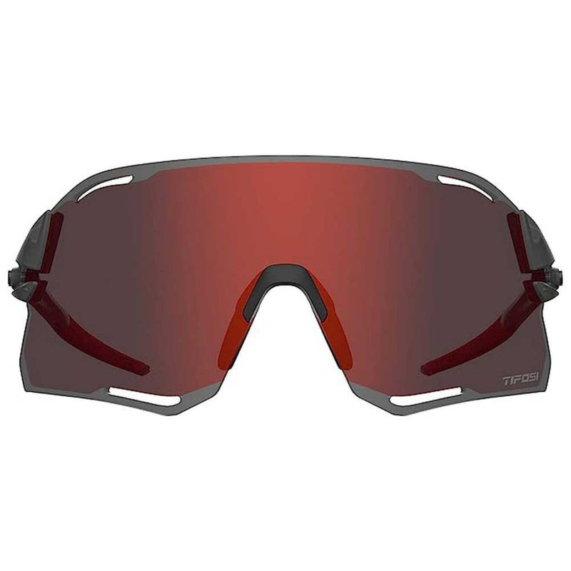 Tifosi Rail Race Cycling Glasses Satin Vapor/Clarion Red/Clear Lens