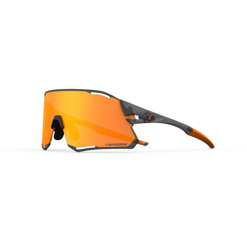 Tifosi Rail Race Sunglasses Satin Vapor With Clarion Orange And Clear Lens