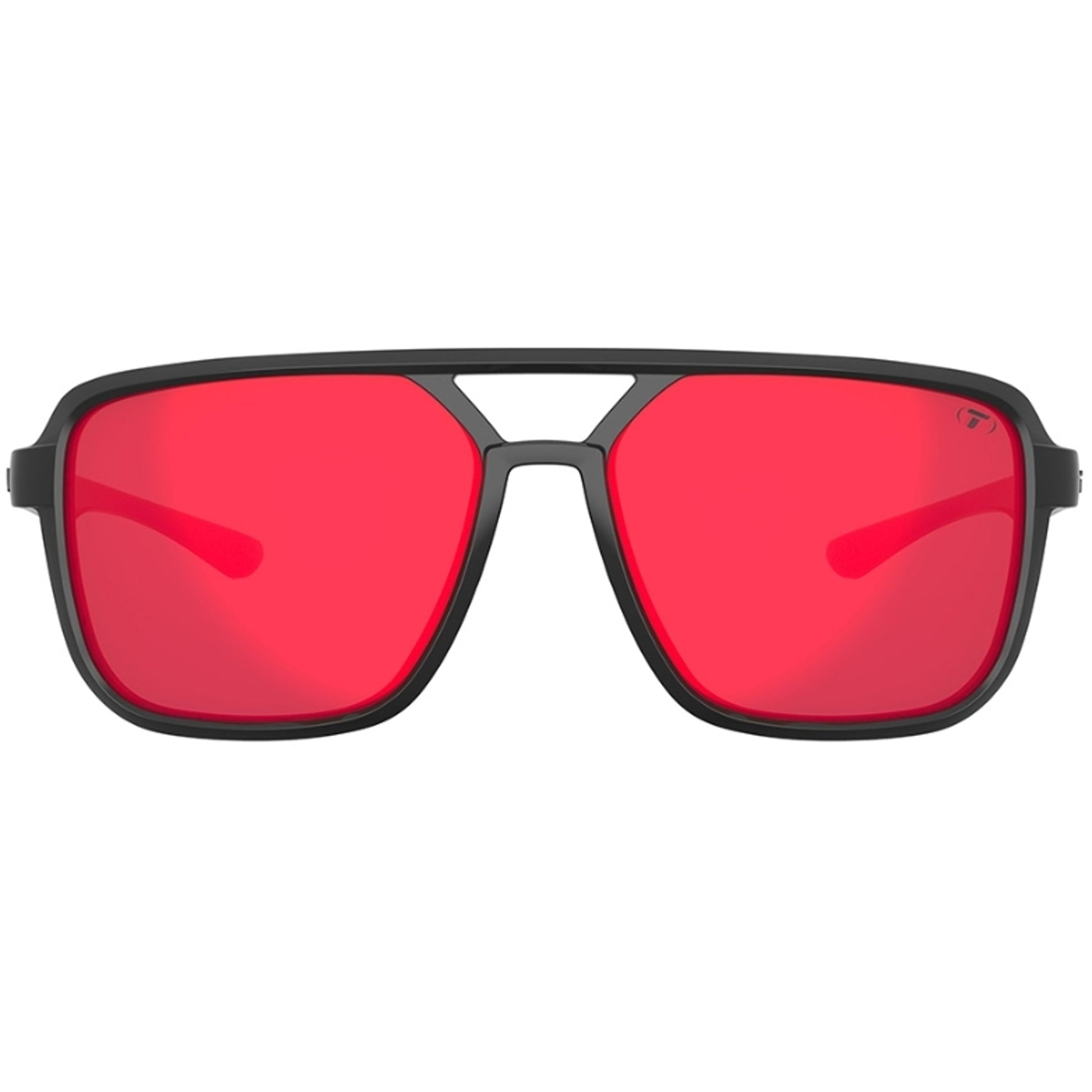 Tifosi Salto Sunglasses Blackout With Smoke Red Mirror Lens