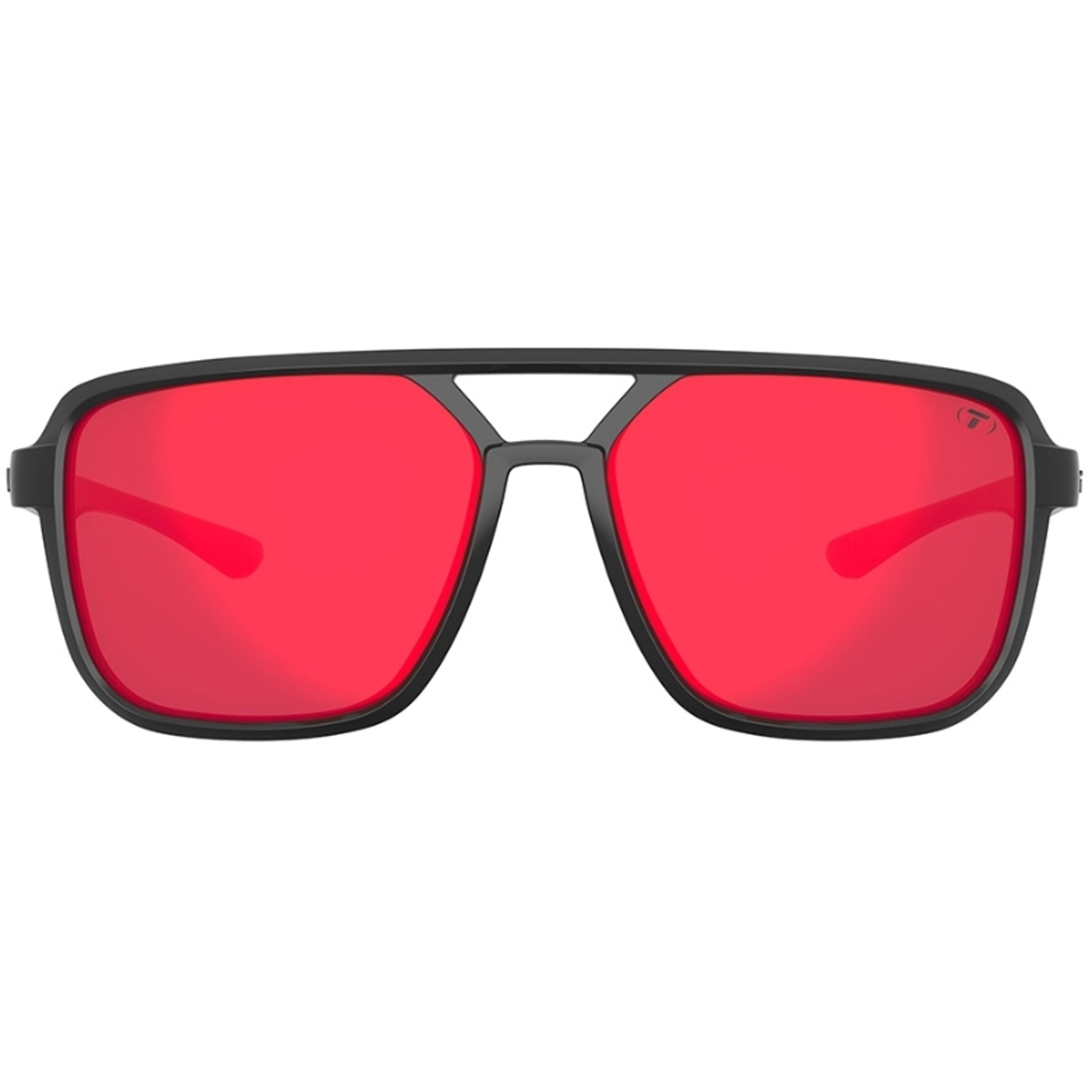 Tifosi Salto Sunglasses Blackout With Smoke Red Mirror Lens