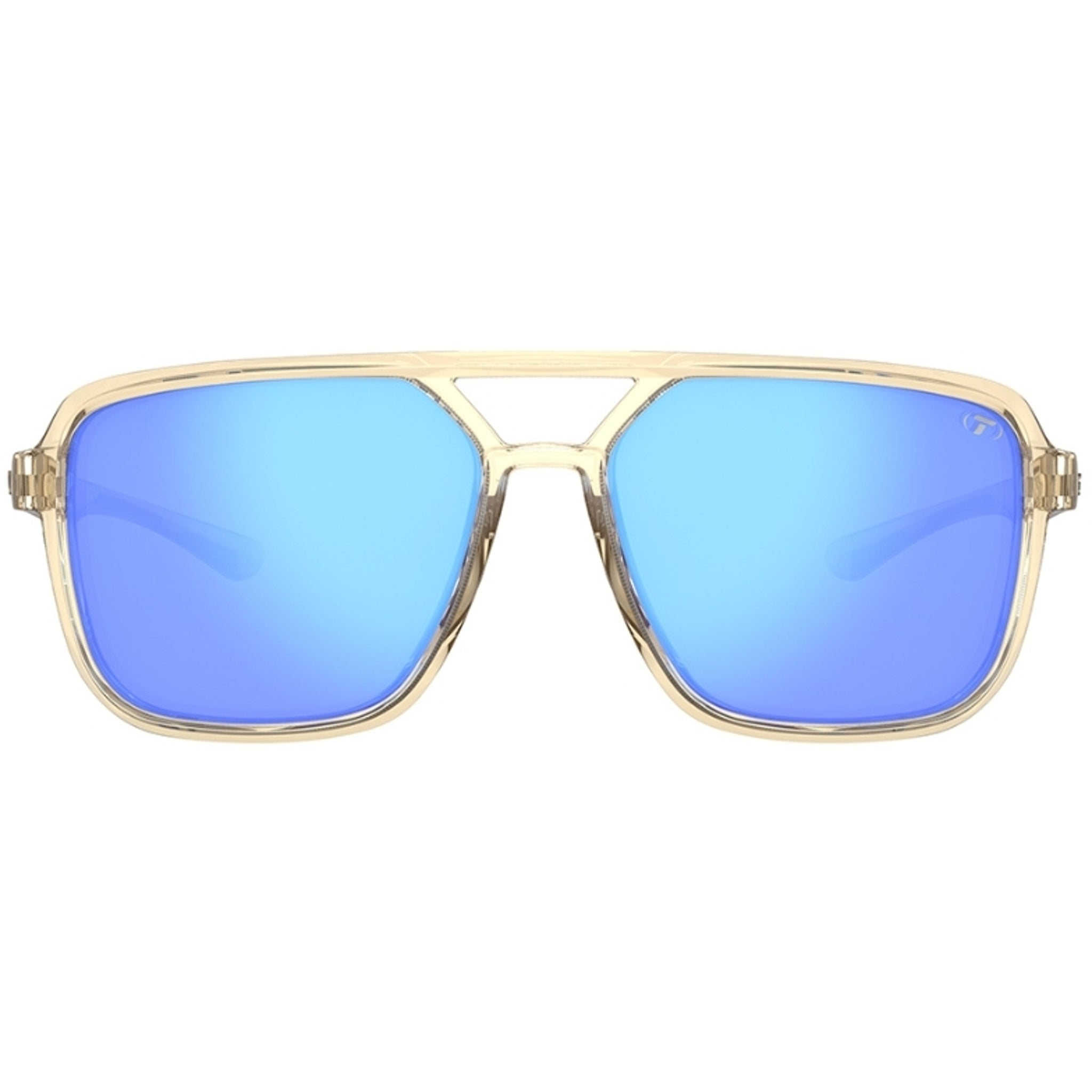 Tifosi Salto Sunglasses Golden Ray With Sky Blue Mirror Lens