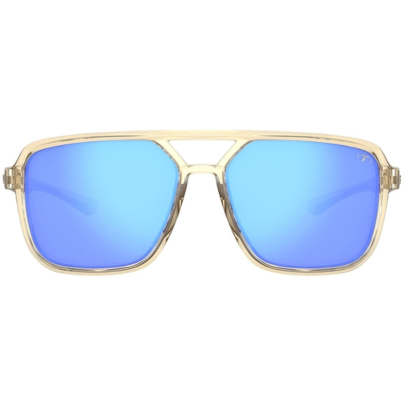 Tifosi Salto Sunglasses Golden Ray With Sky Blue Mirror Lens
