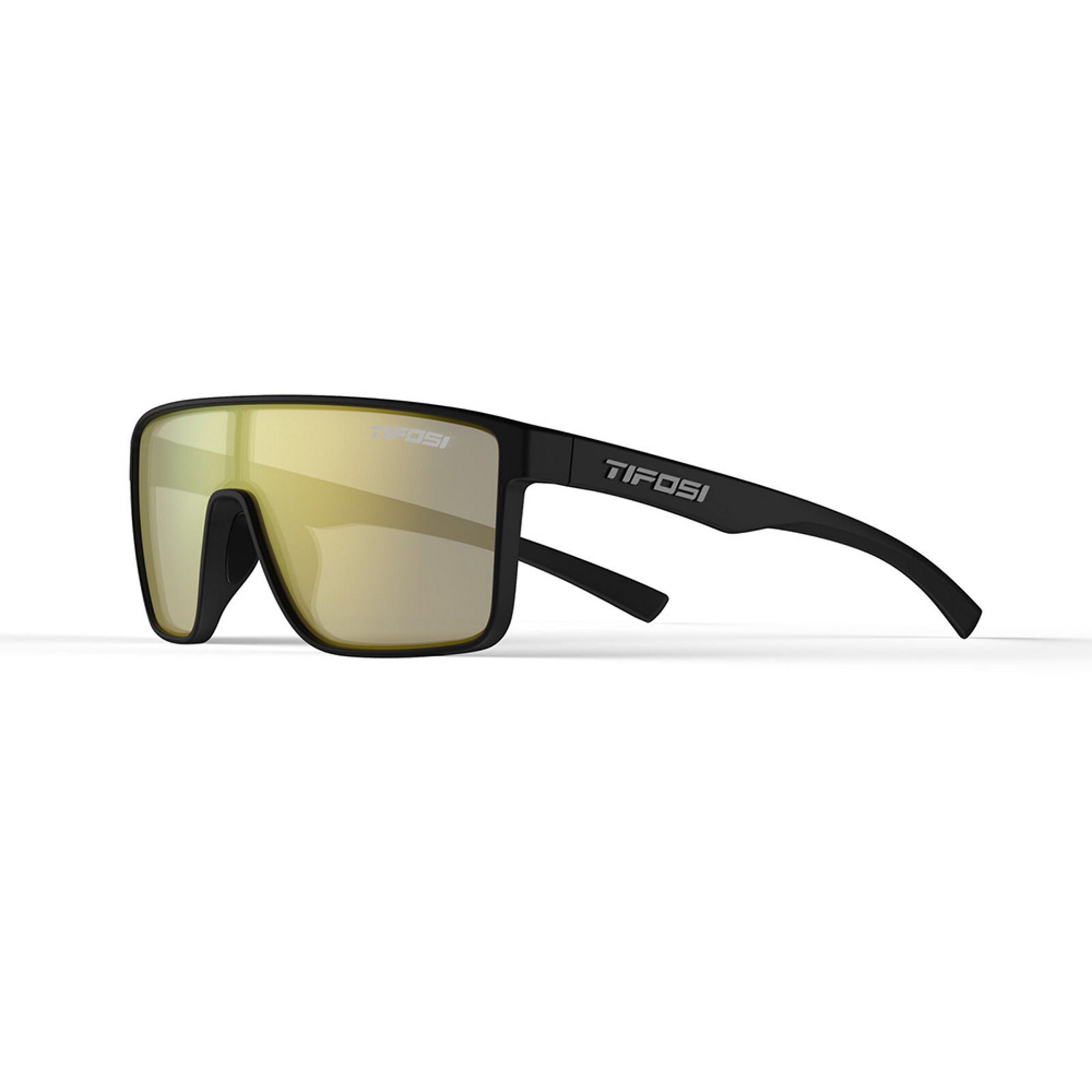 Tifosi Sanctum Sunglasses Sunglasses Matte Black with Smoke Yellow Mirror Lens