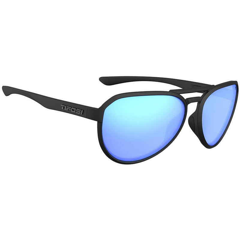 Tifosi Selca Sunglasses BlackOut with Sky Blue Mirror Polarized Lens