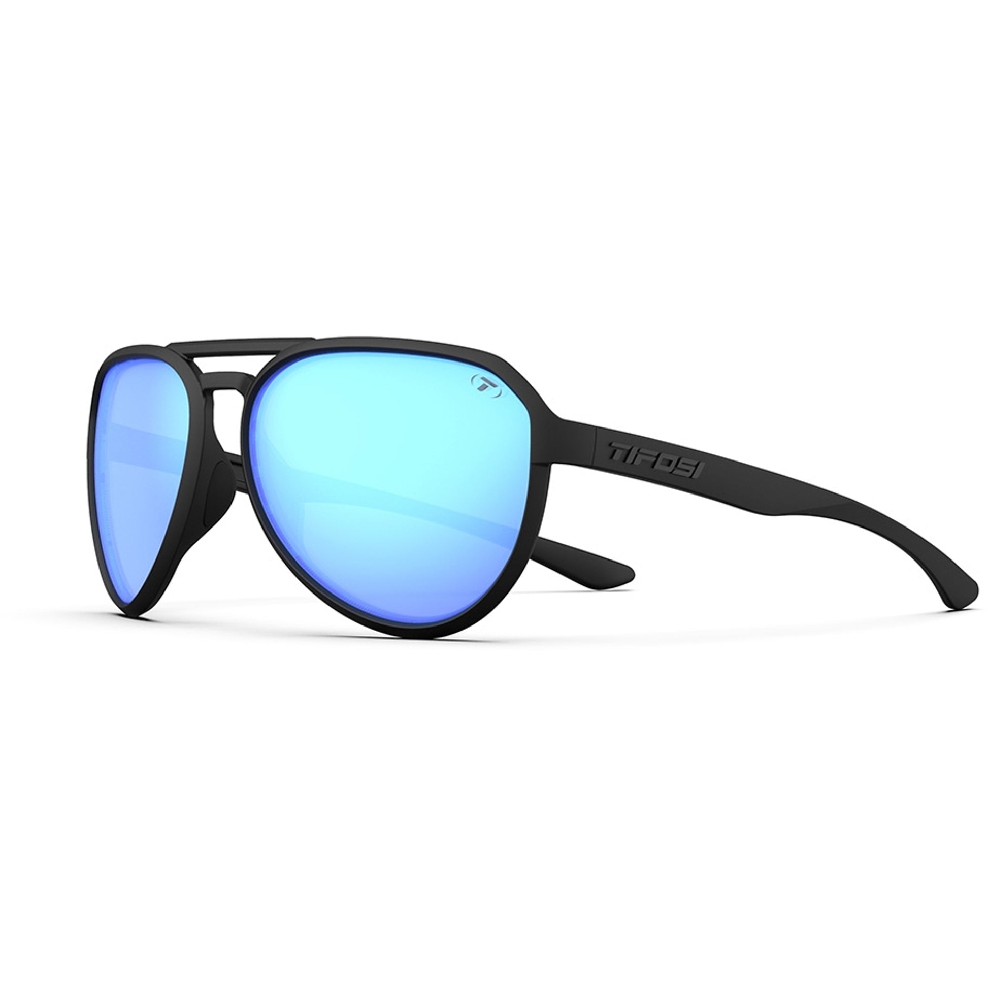 Tifosi Selca Sunglasses BlackOut with Sky Blue Mirror Polarized Lens