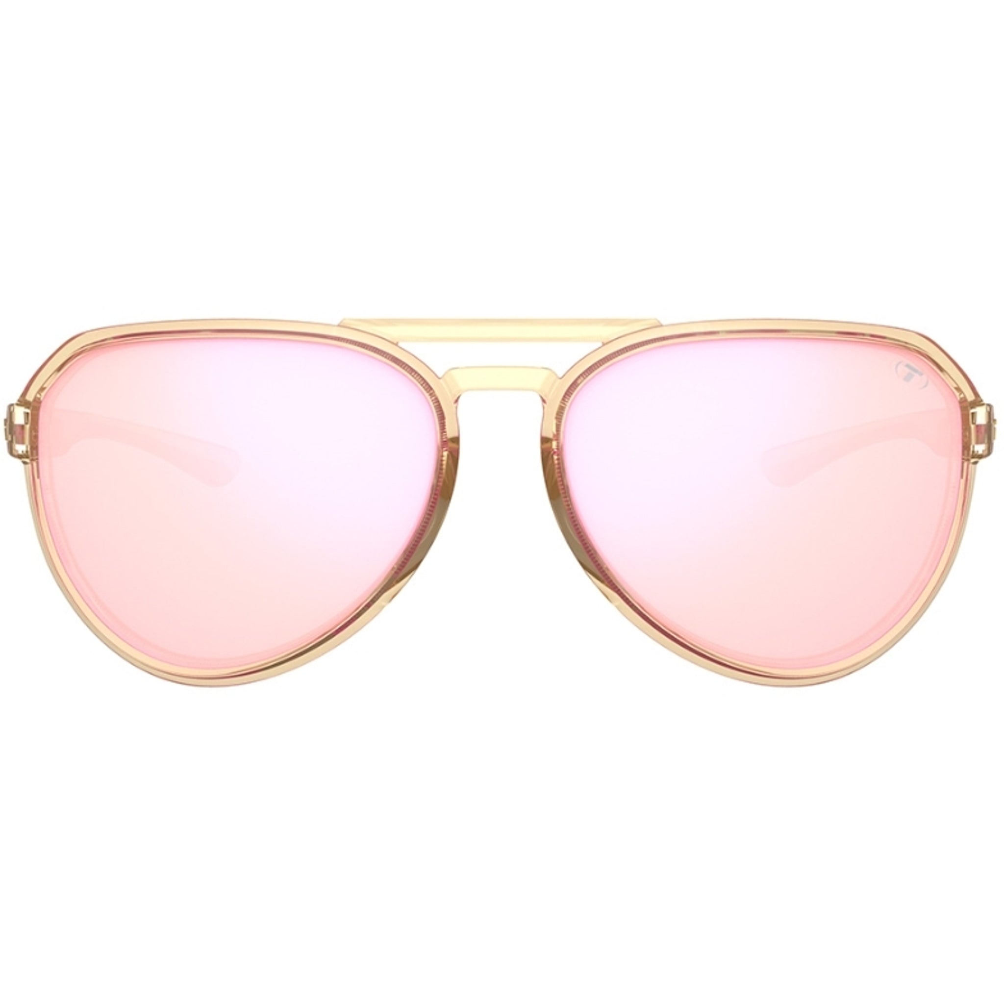Tifosi Selca Sunglasses Crystal Brown With Pink Mirror Lens