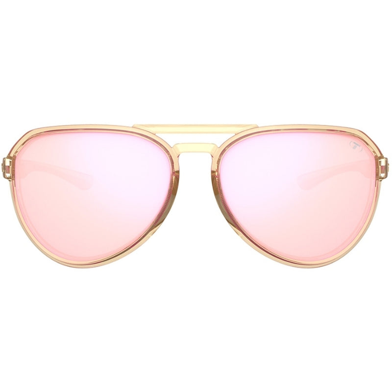 Tifosi Selca Sunglasses Crystal Brown With Pink Mirror Lens