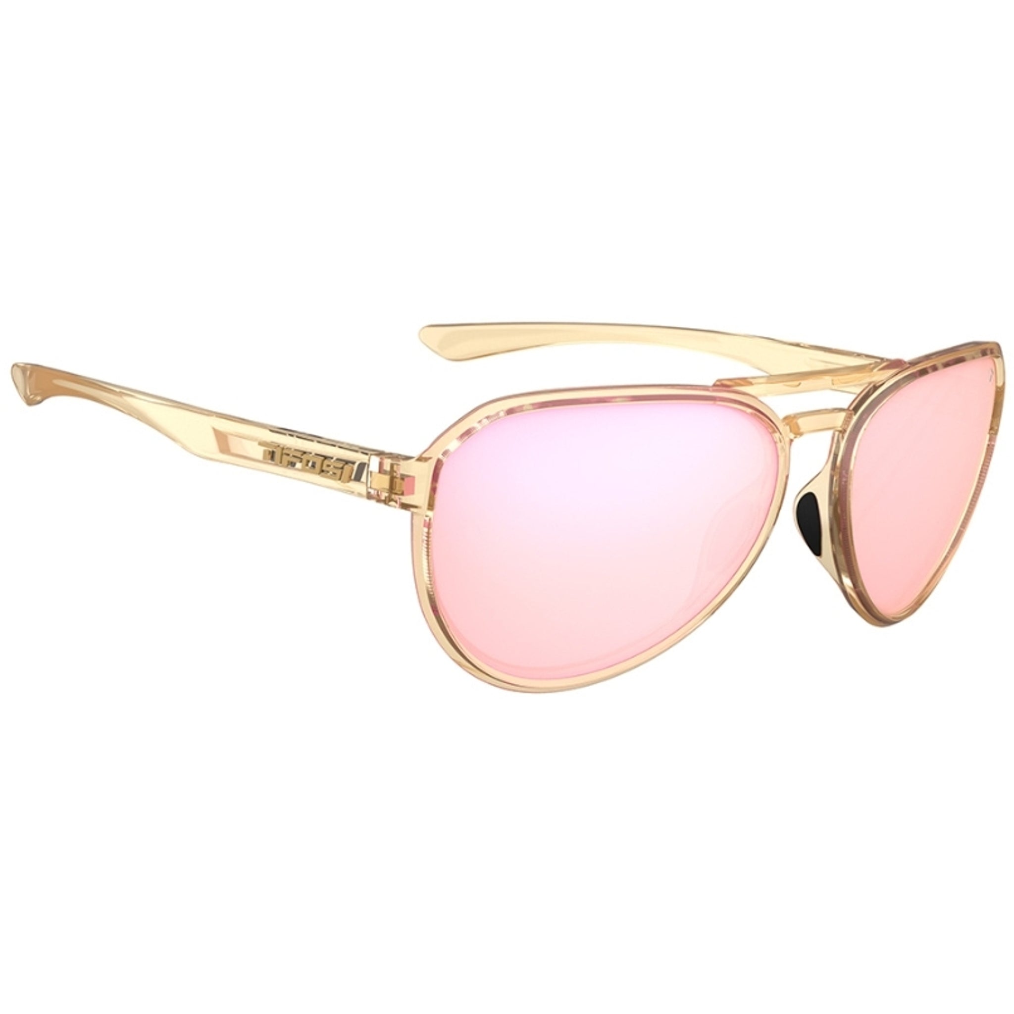 Tifosi Selca Sunglasses Crystal Brown With Pink Mirror Lens