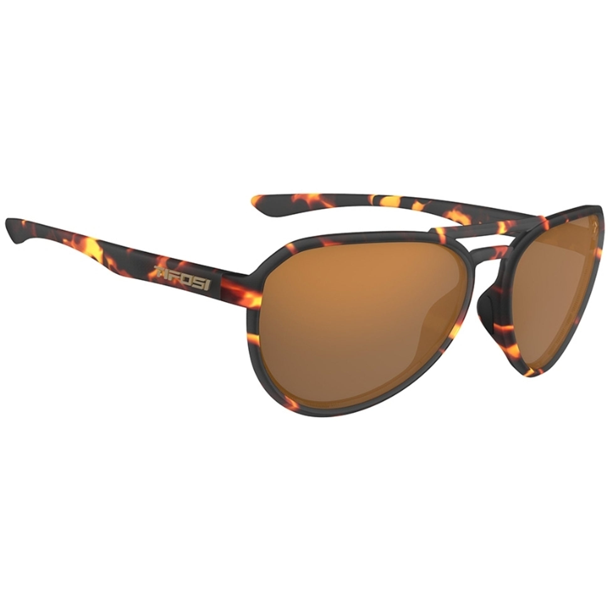 Tifosi Selca Sunglasses Matte Tortoise With Brown Lens
