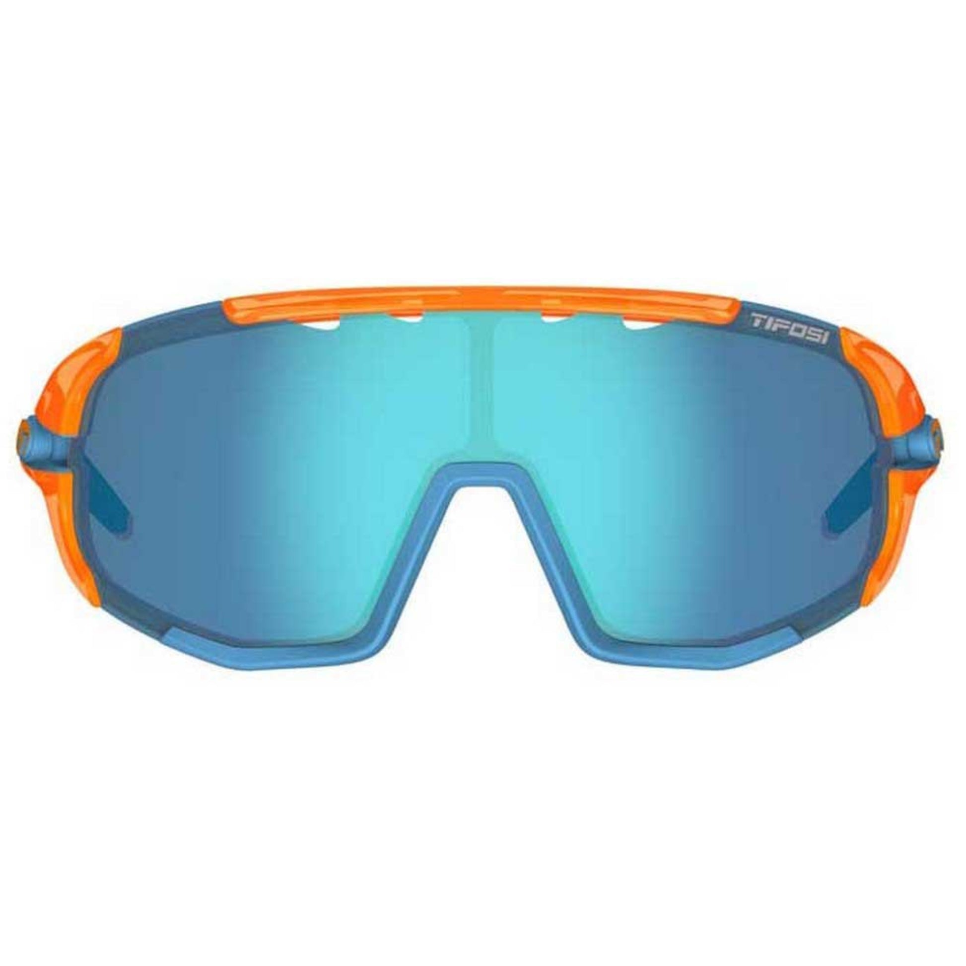 Tifosi Sledge Cycling Glasses Crystal Orange/Clarion Blue/AC Red/Clear Lens