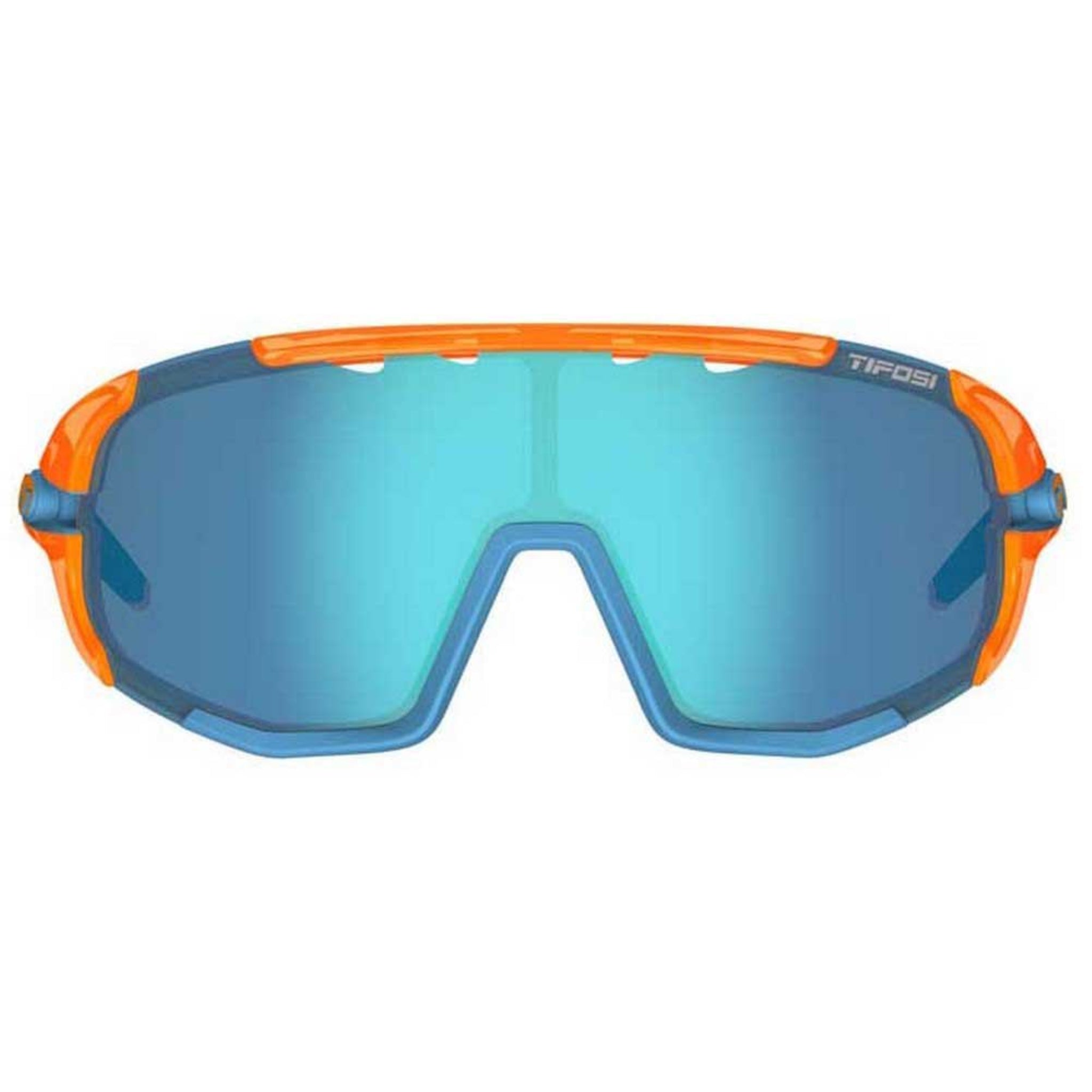 Tifosi Sledge Cycling Glasses Crystal Orange/Clarion Blue/AC Red/Clear Lens
