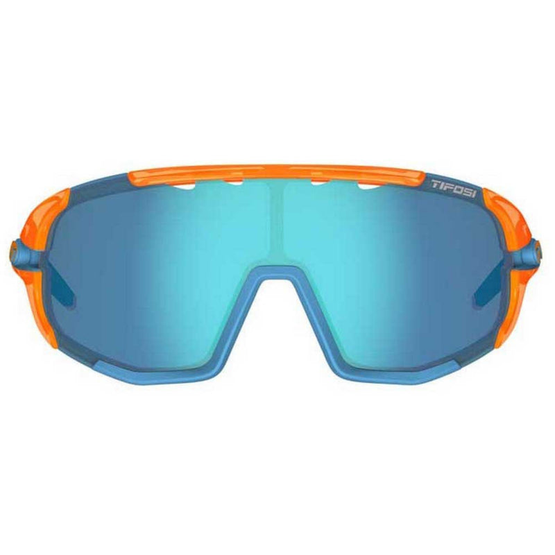 Tifosi Sledge Cycling Glasses Crystal Orange/Clarion Blue/AC Red/Clear Lens