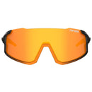 Tifosi Stash Sunglasses Black Orange Fade with Clarion Orange, Red and Clear Lens