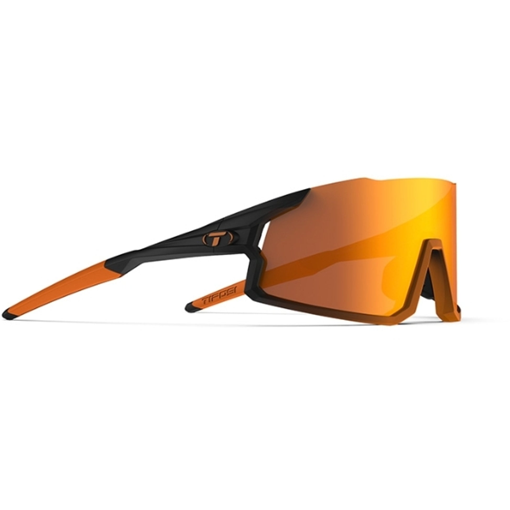 Tifosi Stash Sunglasses Black Orange Fade with Clarion Orange, Red and Clear Lens