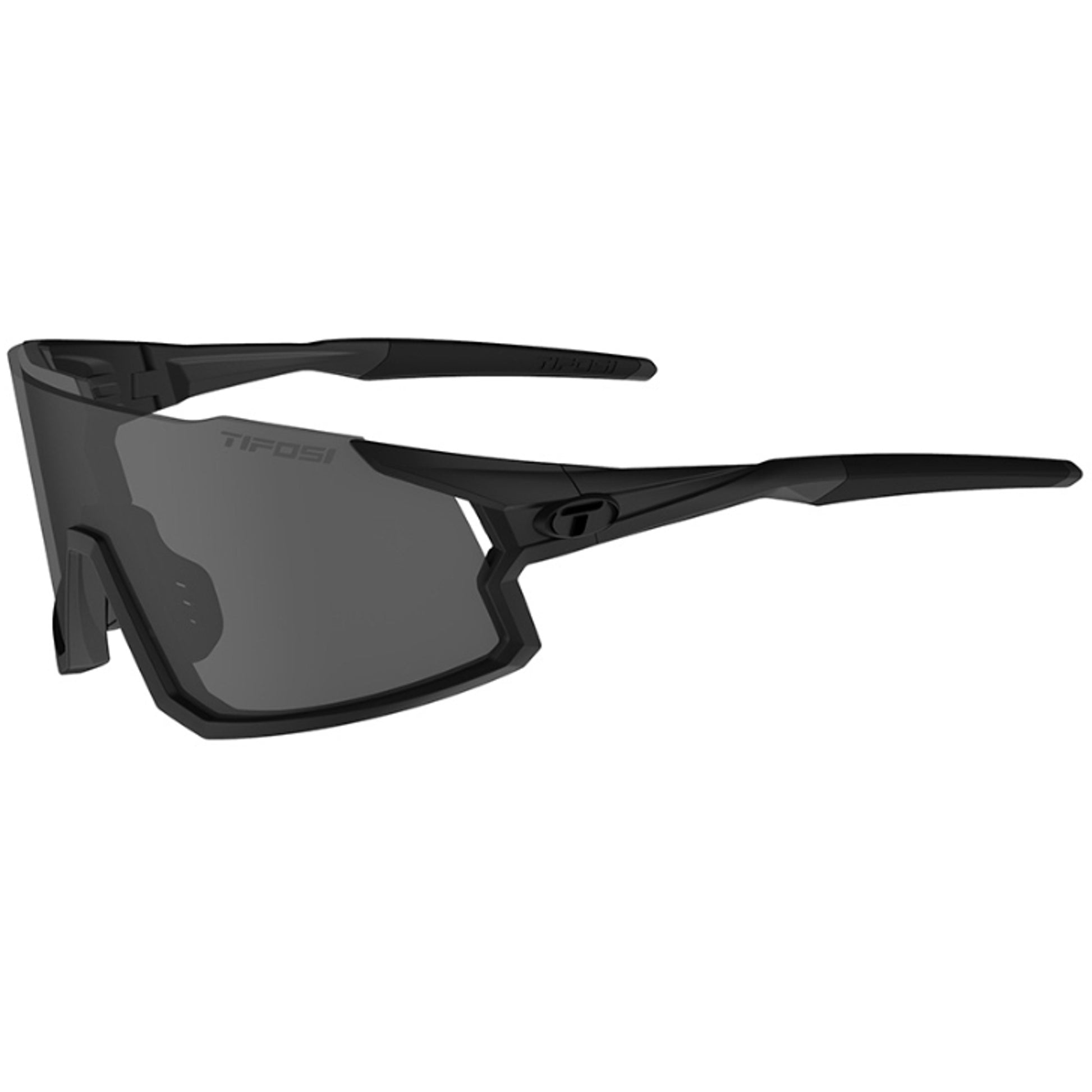 Tifosi Stash Sunglasses Blackout with Smoke, Red and Clear Lens