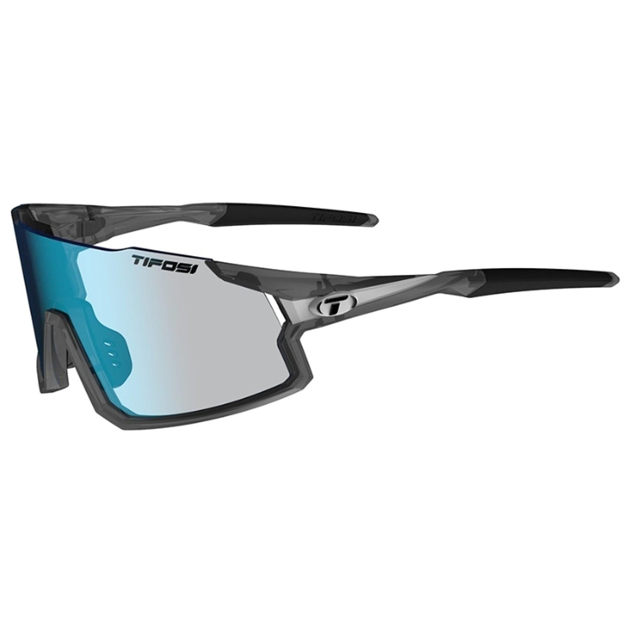 Tifosi Stash Sunglasses Matte Smoke With Clarion Blue Fototec Lens