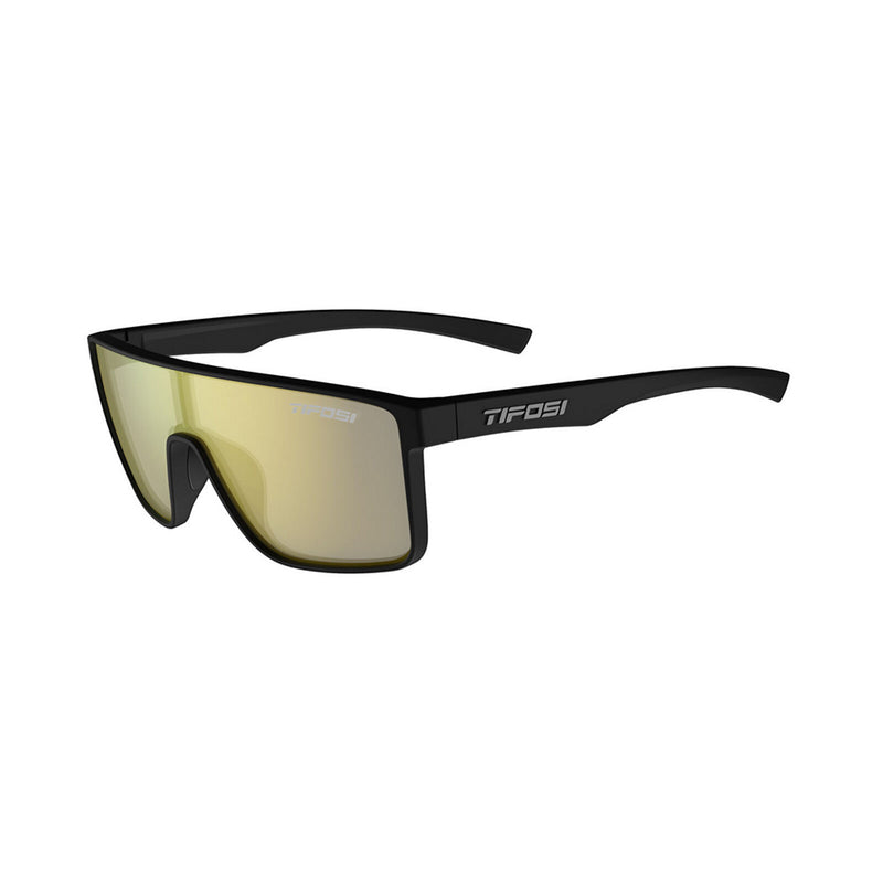 Tifosi Sanctum Sunglasses Sunglasses Matte Black with Smoke Yellow Mirror Lens