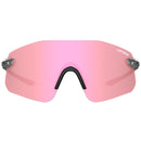 Tifosi Vogel Sl Sunglasses Crystal Clear With Pink Mirror Lens