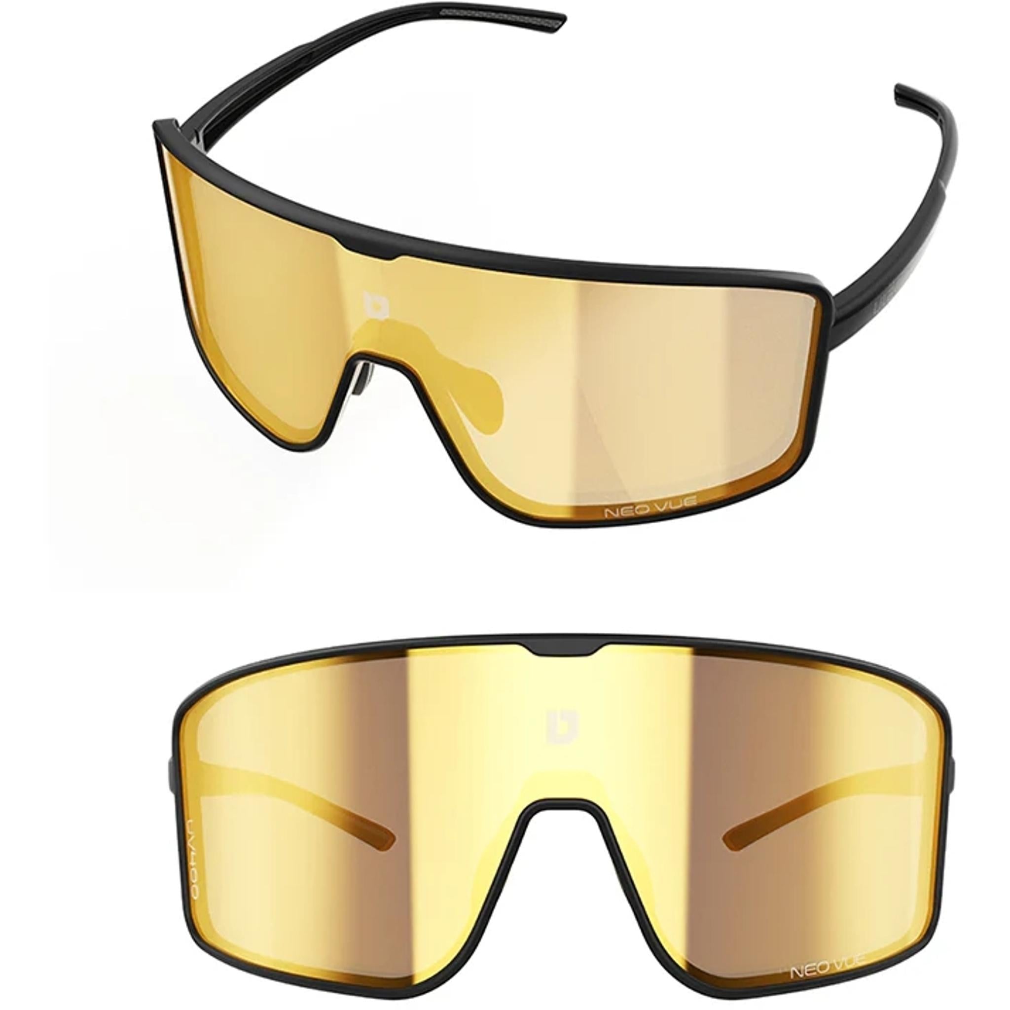 ULAC Neo Vue Otaku Sunglasses Jet Black/Champion Gold Photochromic