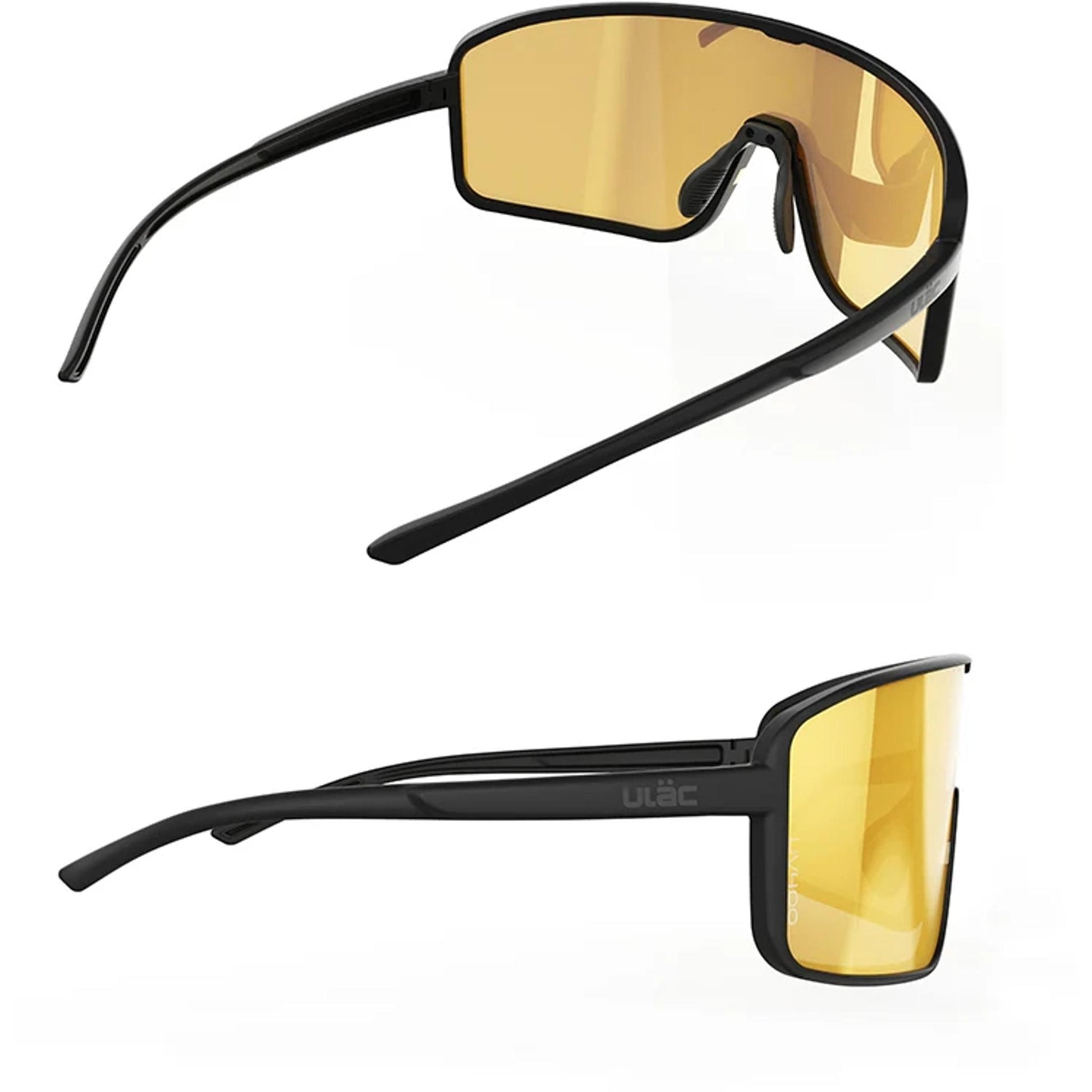 ULAC Neo Vue Otaku Sunglasses Jet Black/Champion Gold Photochromic