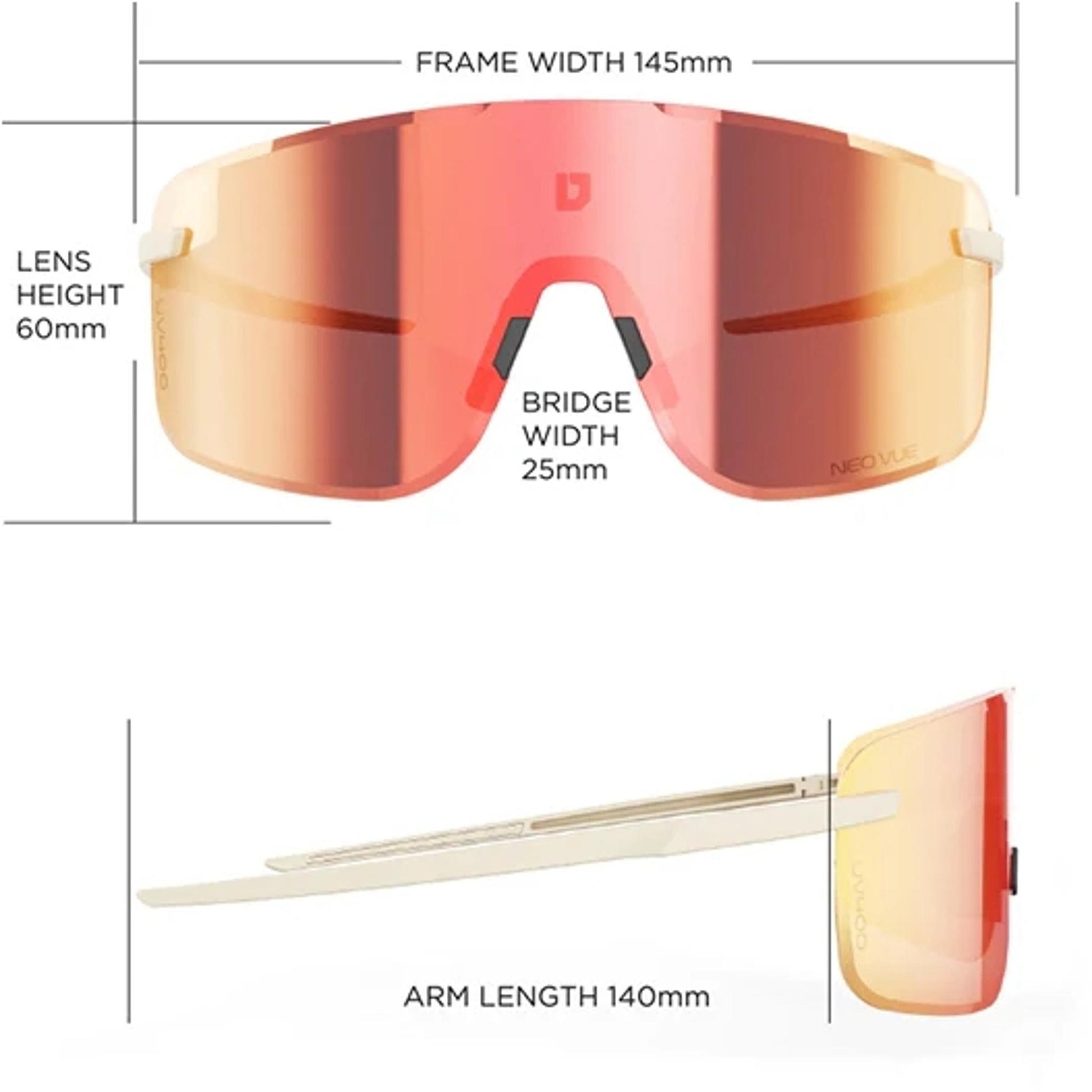 ULAC Neo Vue Visionar Sunglasses Off White/Boost Blue Photochromic