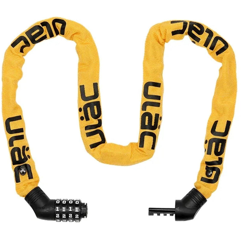 ULAC Street Fighter Hardened Steel Combo Chain Lock 5mm x 100cm Bumblebee