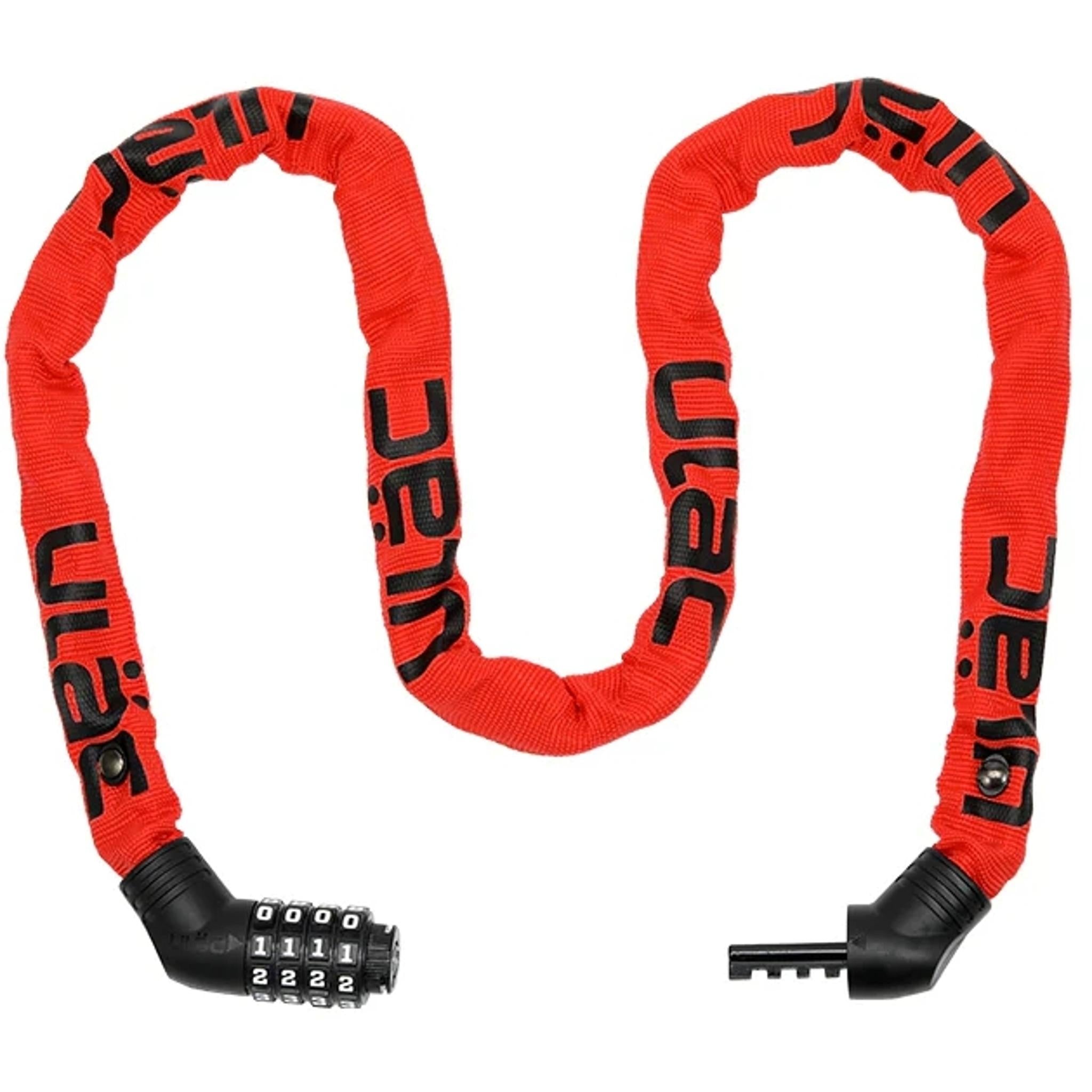 ULAC Street Fighter Hardened Steel Combo Chain Lock 5mm x 100cm Lava