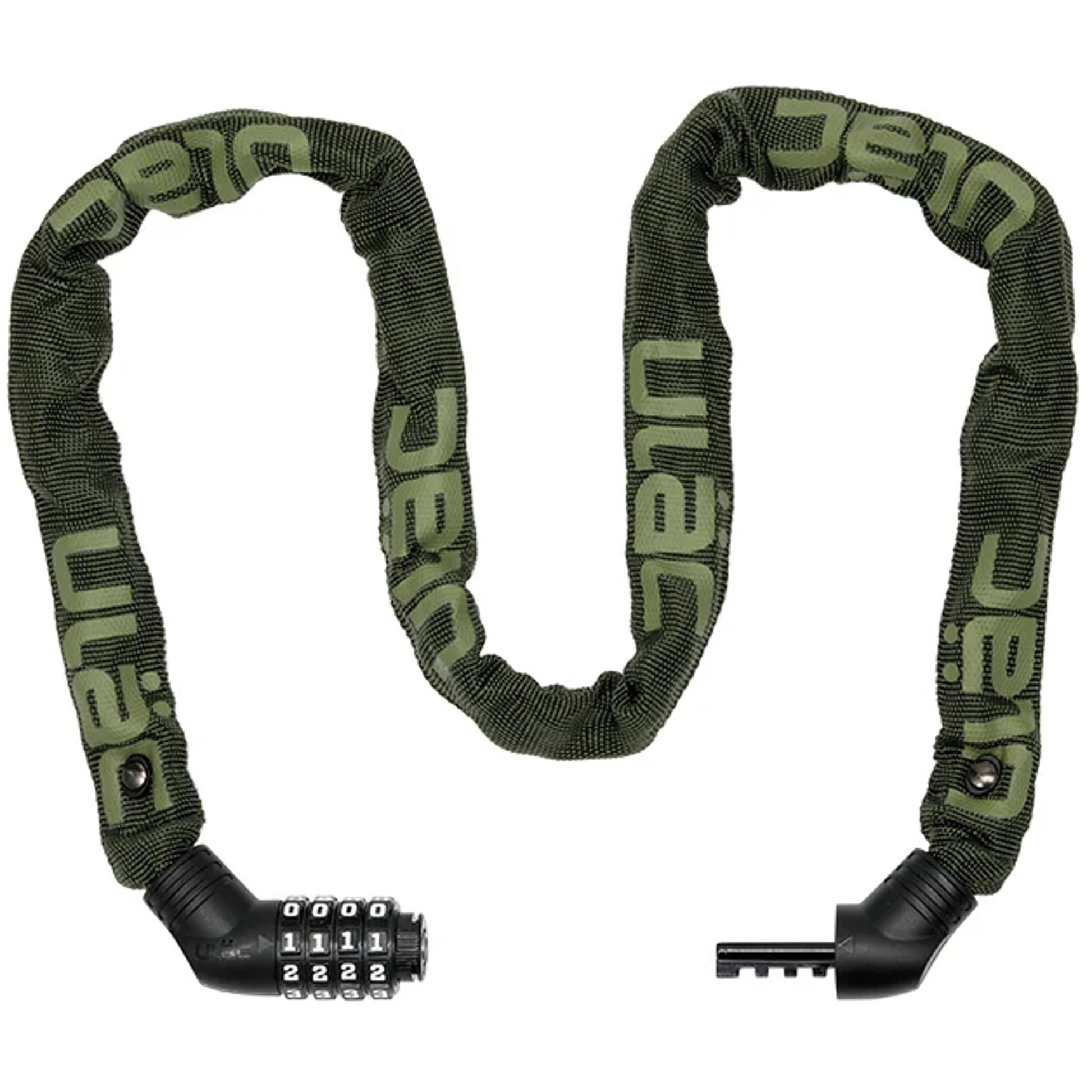 ULAC Street Fighter Hardened Steel Combo Chain Lock 5mm x 100cm Moss