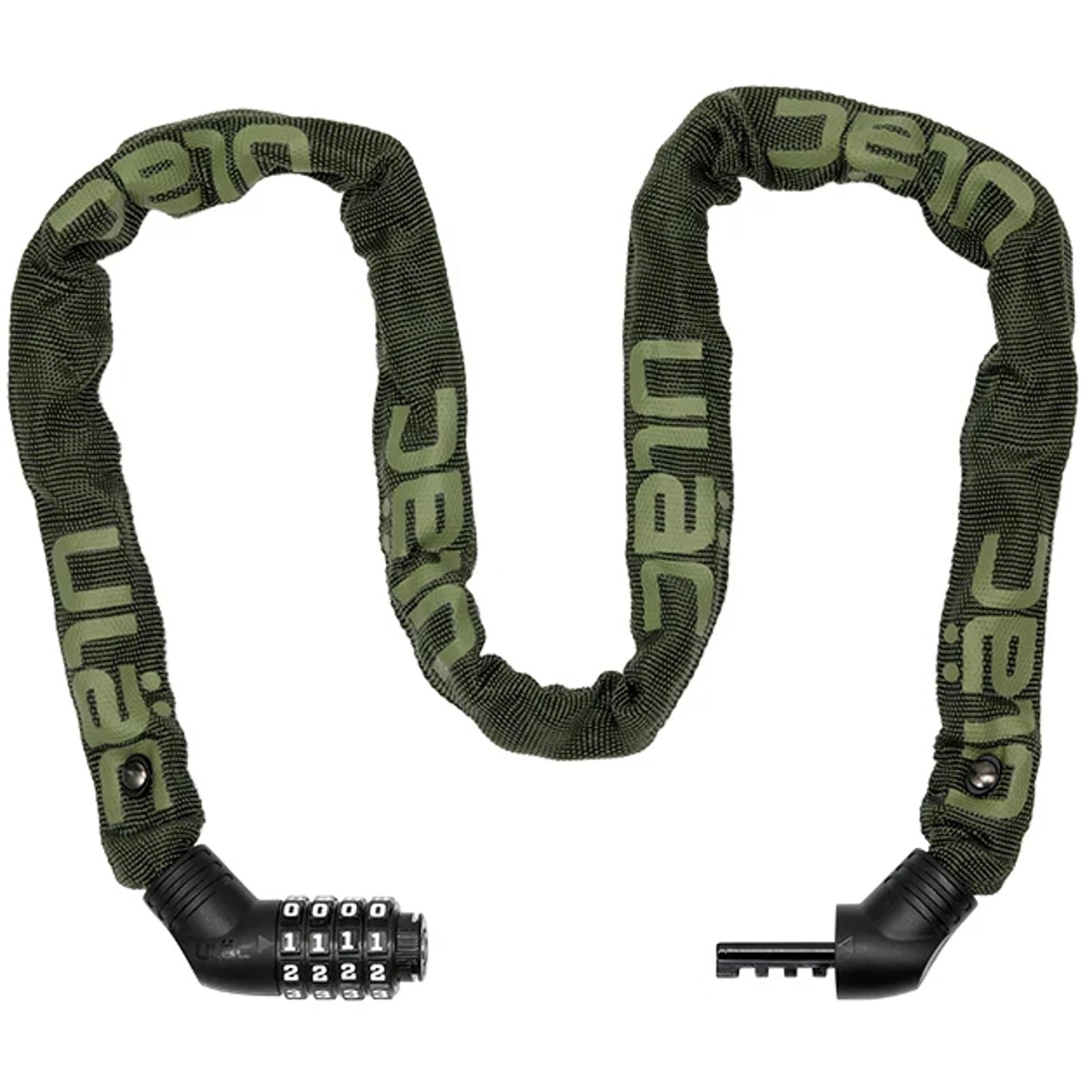 ULAC Street Fighter Hardened Steel Combo Chain Lock 5mm x 100cm Moss