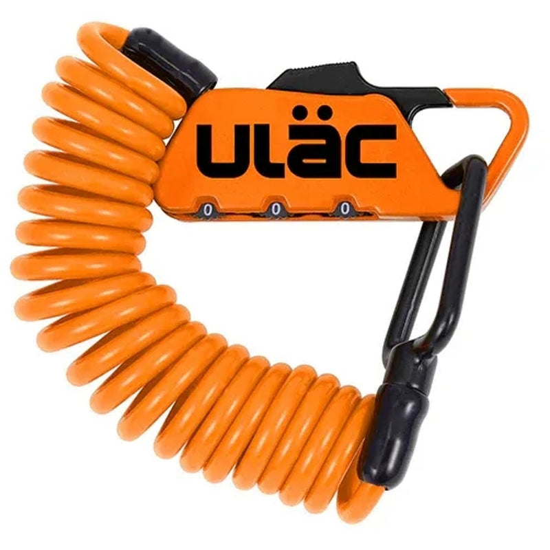 ULAC Piccadilly Carabiner Combo Lock + Cable 4mm x 120cm Orange