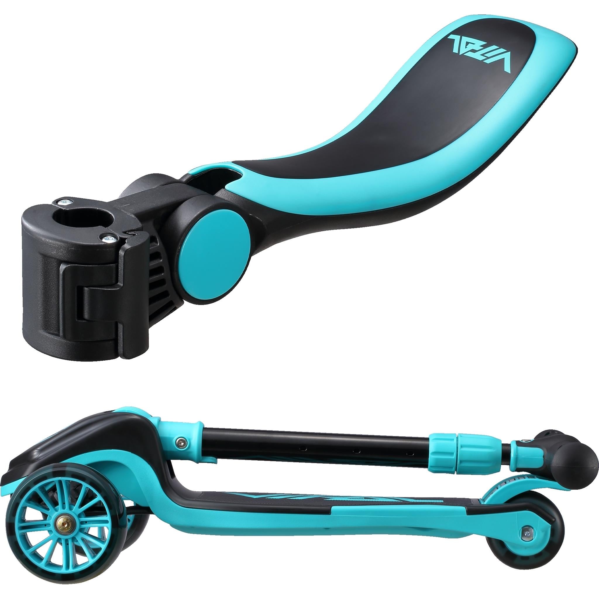 Vital TYKE 3 Wheel Kids Scooter (with Removable Seat) Teal