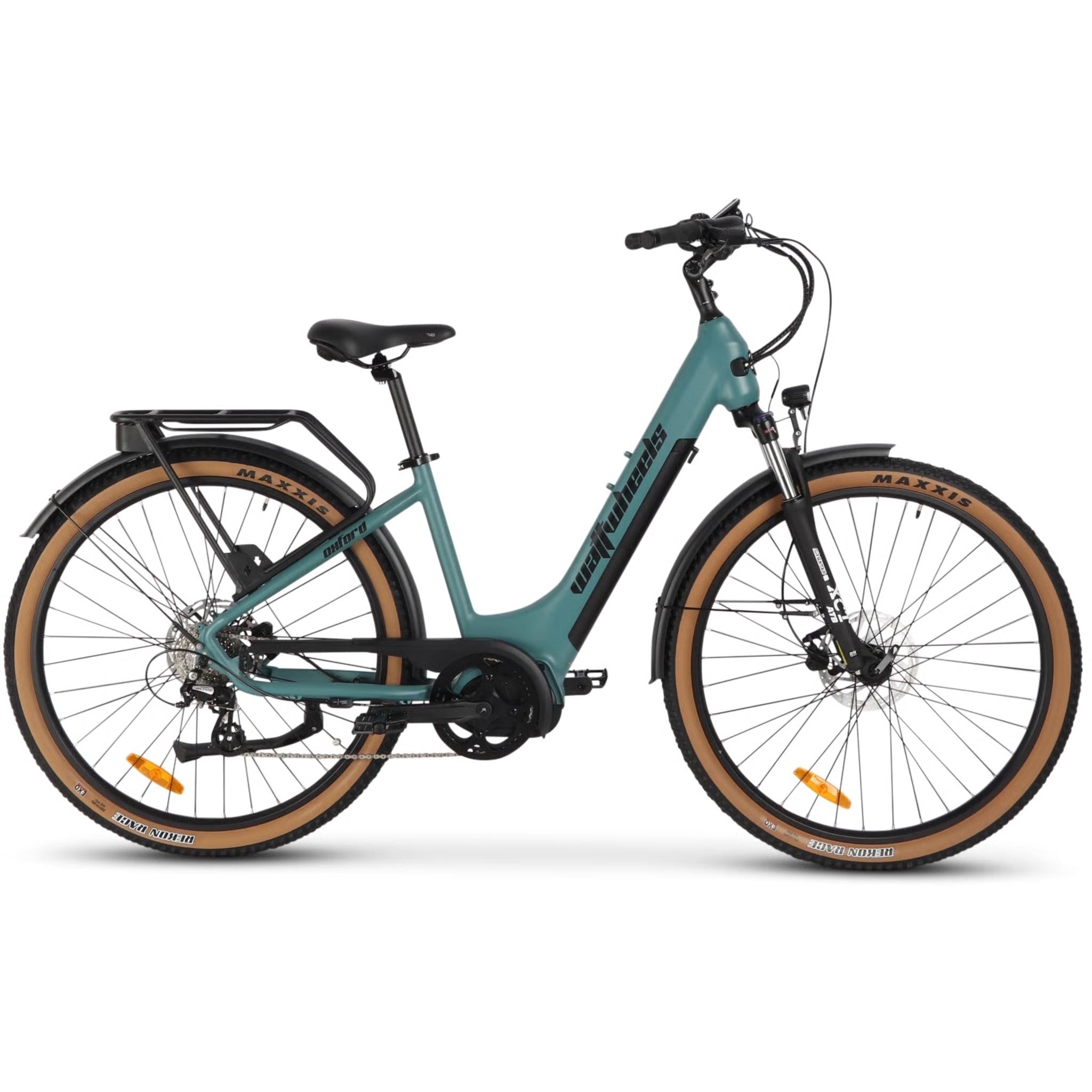 Wattwheels Oxford 27.5" Electric Hybrid Bike 672Wh Battery Teal