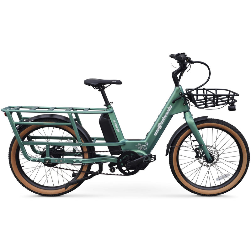 Wattwheels S-Cargo Electric Cargo Bike 672Wh Battery Fern Green