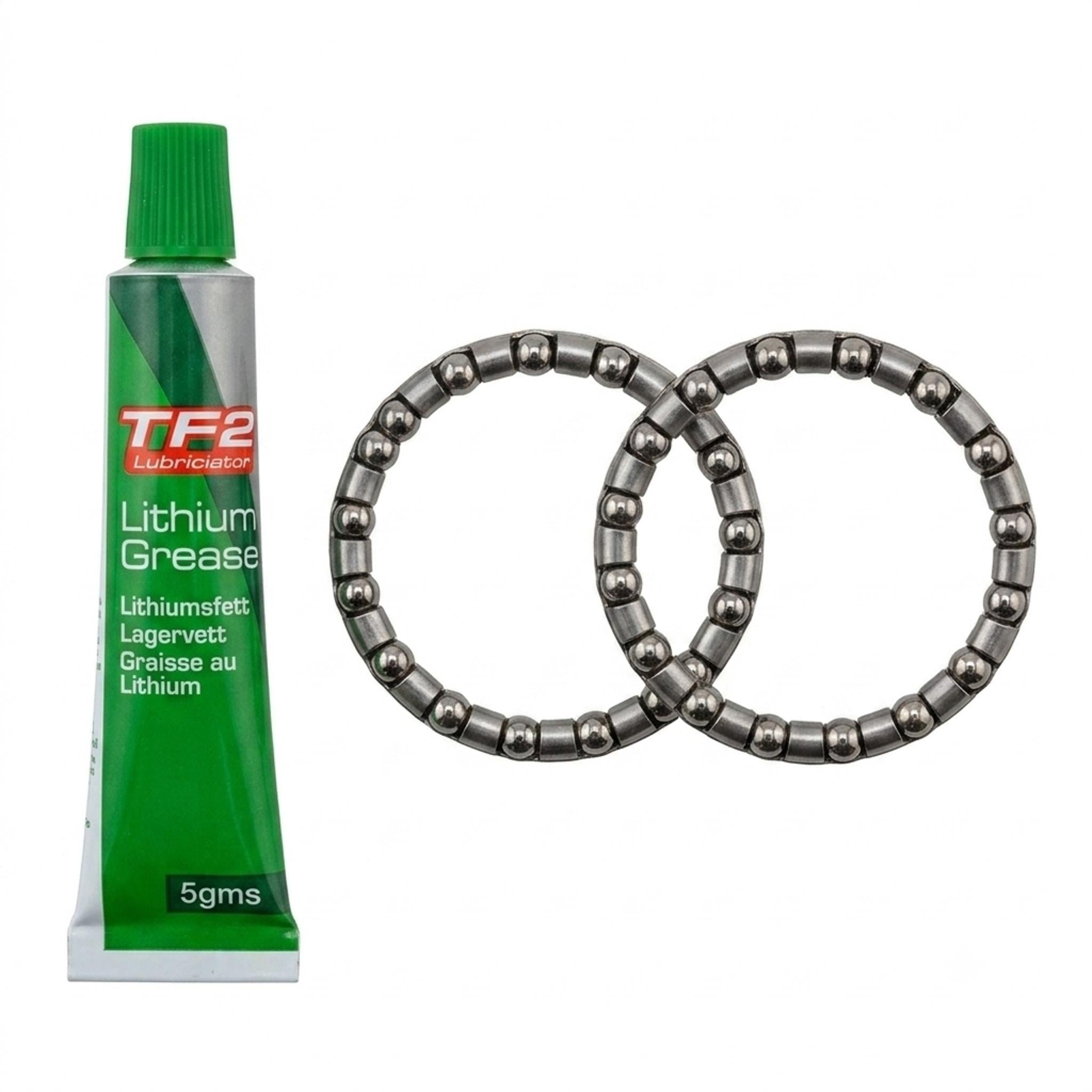 Weldtite Caged Headset Ball Bearings with Grease 5/32"