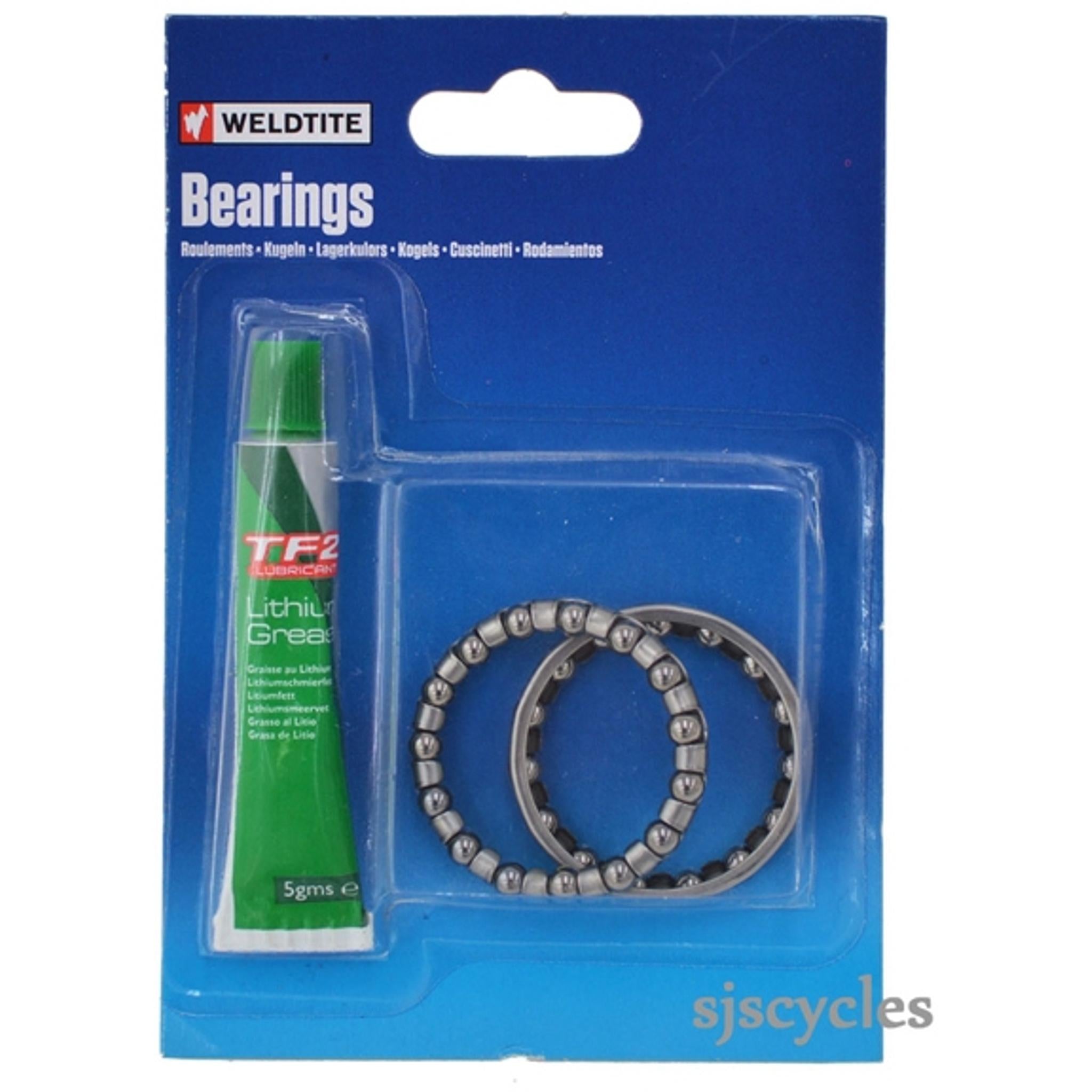 Weldtite Loose Ball Bearing Set w/ Grease 3/16"
