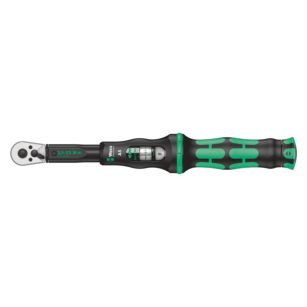 Wera Click-Torque A5 2.5-25 Nm 1/4" Drive Reversible Torque Wrench
