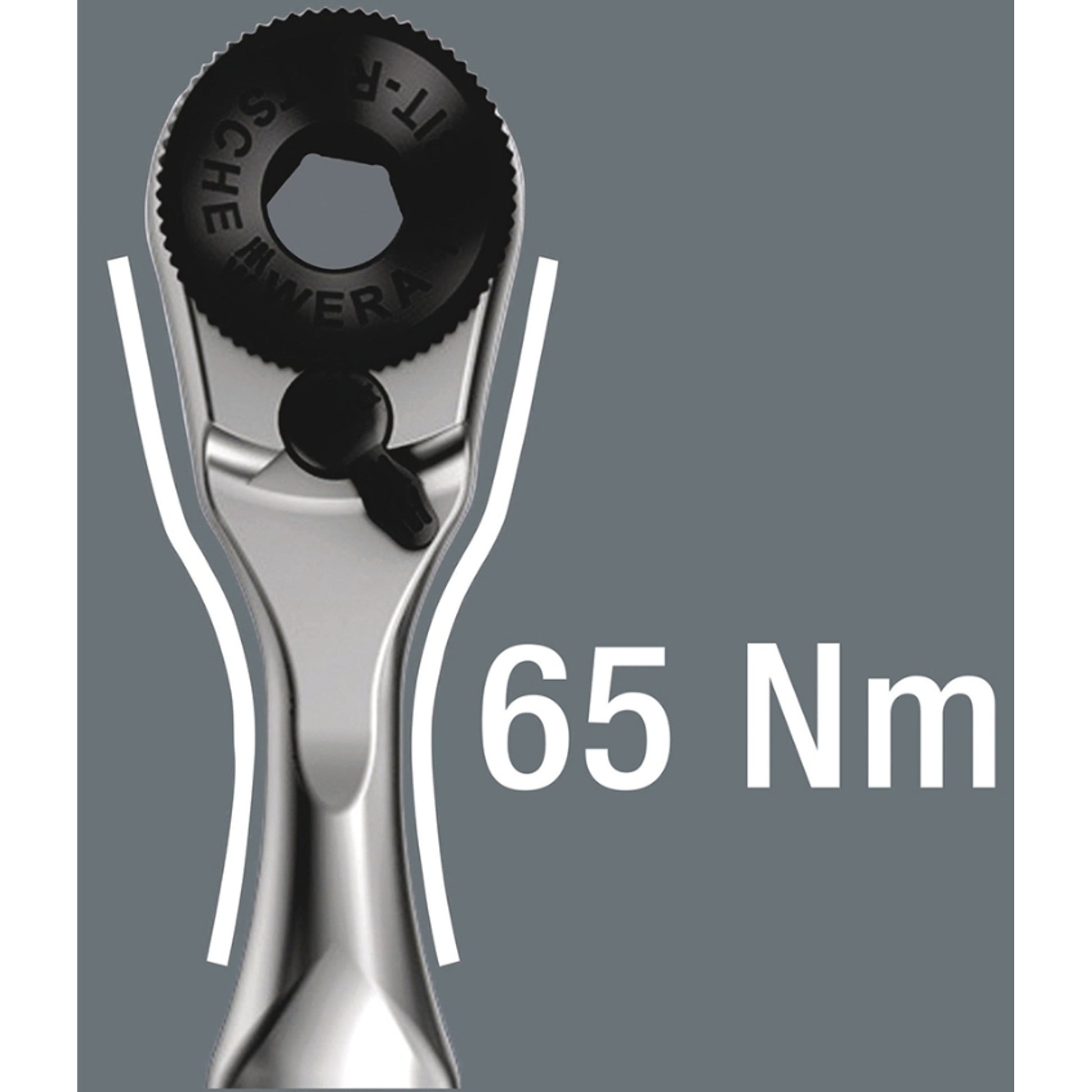 Wera Mini Ratchet 8008 A Zyklop with 1/4" Square Drive