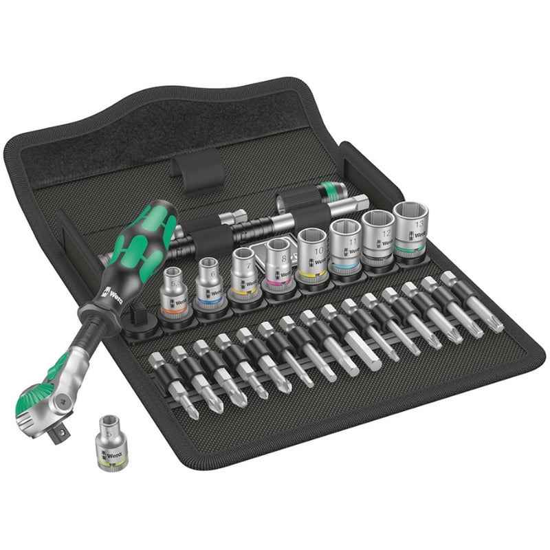 Wera SA 6 Zyklop Speed Ratchet Set Metric 8100, 28 Pieces
